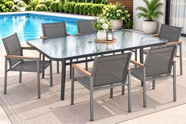Outdoor 1table and 6chairs