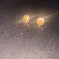 gold nugget earings 