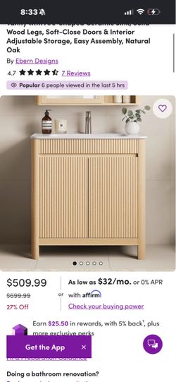 Bathroom vanity with sink top