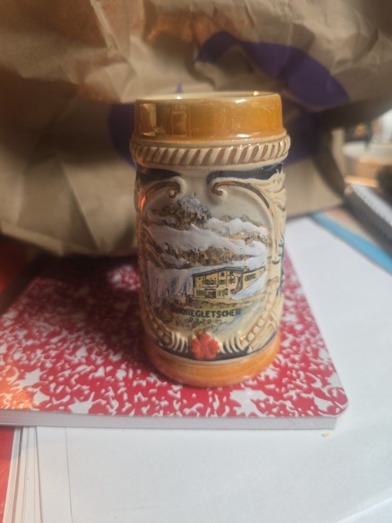 Mini Germam Beer Mug, "Rhone Gletscher"