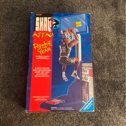 Shaquille Oneal shark attack rookie of the year 6 inch figure with backboard hope net and authentic news article
