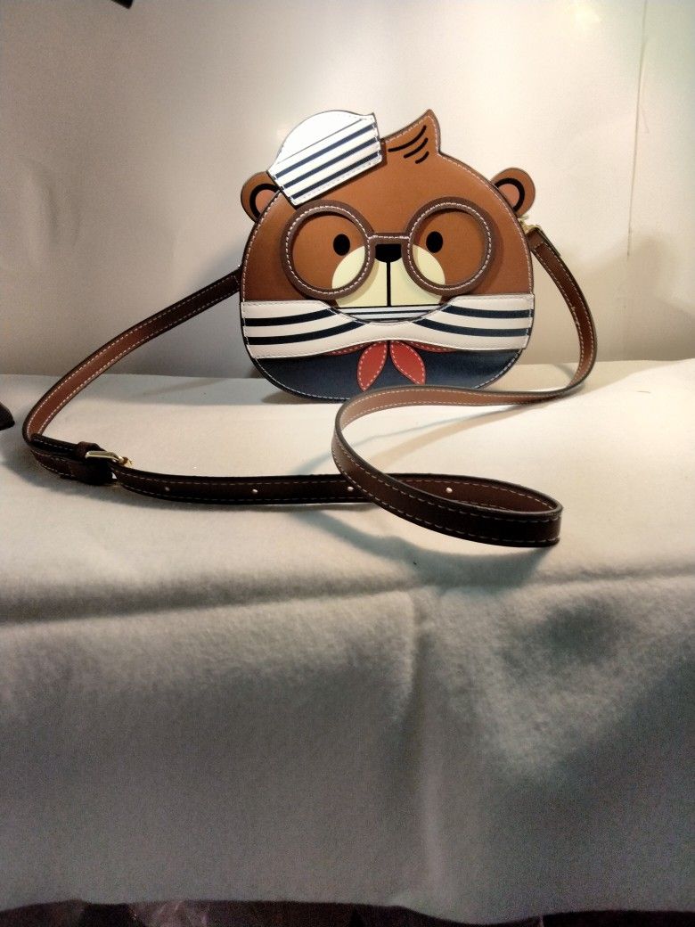 Women's Owl Brown Leather Handbag 