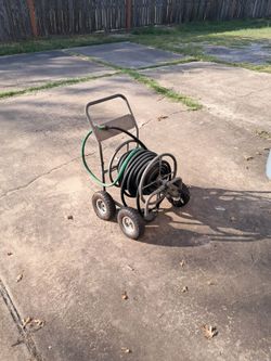 Garden hose reel cart