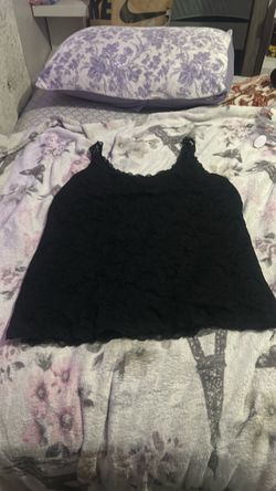 Black Lace Crop Cami Top from soma