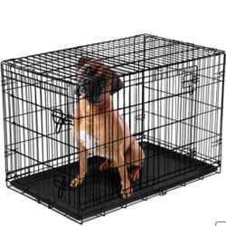 Vibrant Life Double-Door Folding Dog Crate