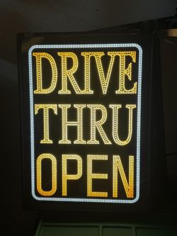 Drive Thru Open Neon Sign 