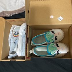 Kitty Vans Shoes $30 Each Or $60 For Both 