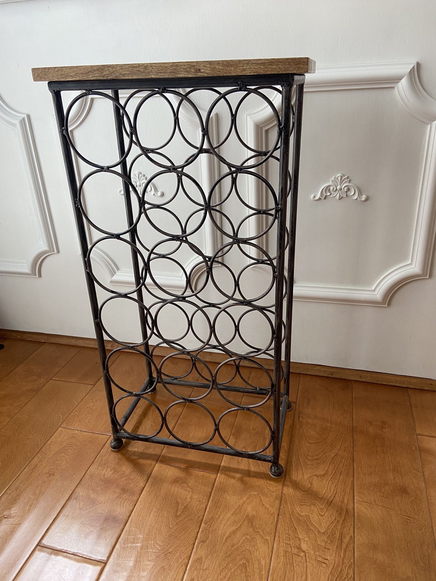 Wine Bottle Rack Metal And Wood