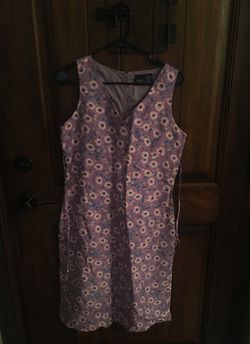 Pretty summer dress with purple and flowers size 10
