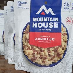 4 Pack Freeze Dried Bacon And Eggs Scramble By Mountain House