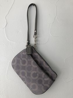 Gray COACH Wristlet
