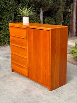 Danish Modern Mid Century Gentleman’s Chest Armoire Dresser