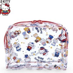 Sanrio Characters Clear Pouch Hello Kitty 50th Anniversary