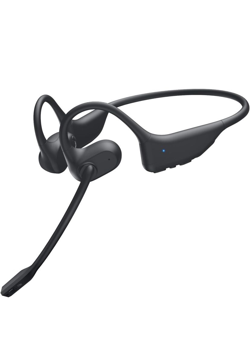 Open Ear Headphones with Mic, Bluetooth Headset