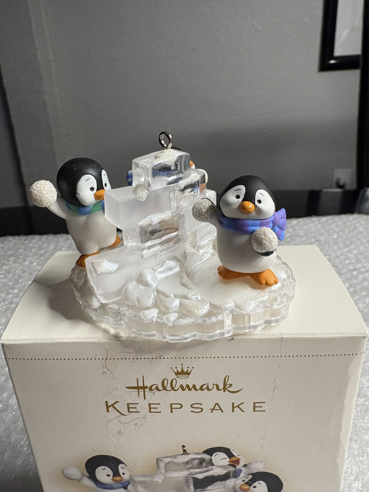 Hallmark Keepsake Ornament, Penguins 'Snow Fort Fun',2006