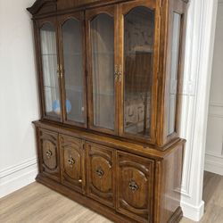 Classic Solid Wood China Cabinet 19”x68”