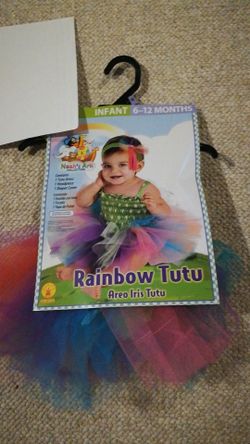 Halloween Costume Rainbow Tutu Infant 6 to 12 Months