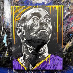 Kobe Drip- 24in 30in (big) Canvas Painting 