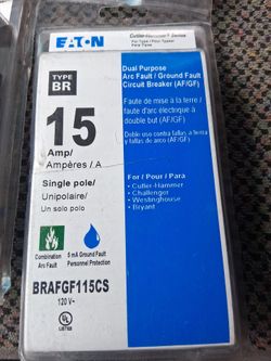 eaton cutler hammer ark fault/ground fault doul purpos breakers