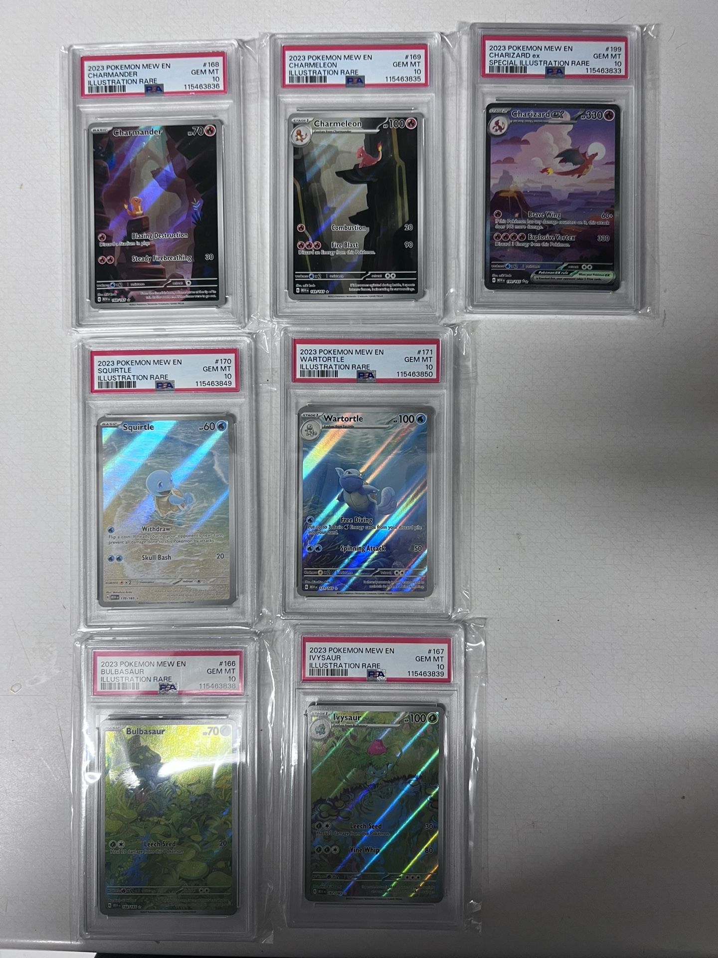 PSA 10 Charizard And Starters 151