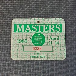 1985 Masters Badge 