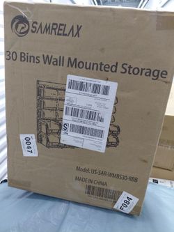 30 bins wall mounted storage