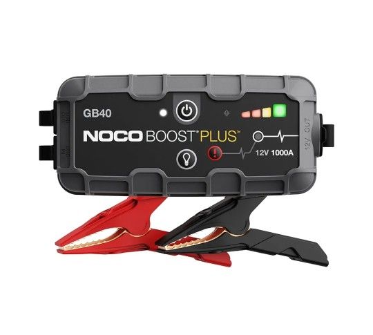 NOCO Boost GB40: 1000A UltraSafe Jump Starter – 12V Lithium Battery Booster Pack, Portable Jump Box, Power Bank & Jumper Cables - for 6.0L Gas and 3.0