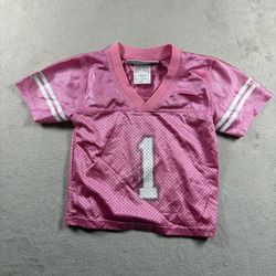 Dallas Cowboys Football Jersey Toddler Girls 2T Pink #1 NFL #2B
