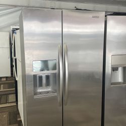 Stainless Steel Kitchen Aid Refrigerator Side By Side