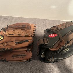 Two Baseball Gloves