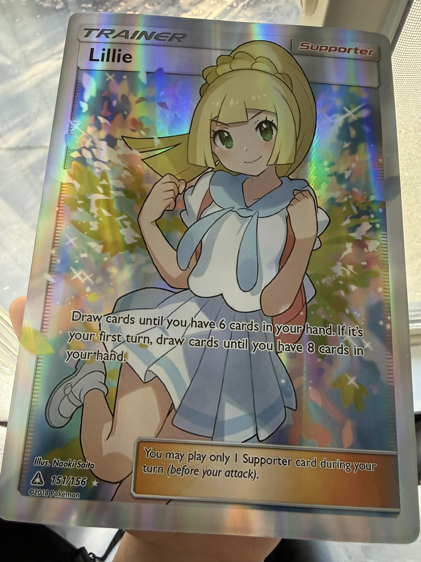 Lillie Trainer Pokemon Card Jumbo Card 
