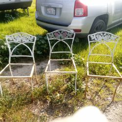 Three Iron Chairs 10 Bucks