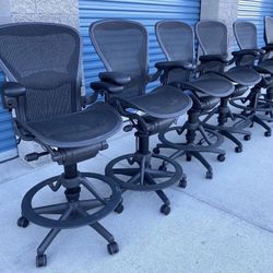 Herman Miller Aeron Classical Model Drafting Office Chair/ Work Stool(each)