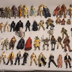 57  StarWars  Kenner and a Couple of Hasbro Figures With Some Accessories OBO