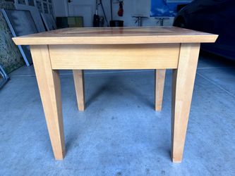 mid-century modern style square wooden end table (or accent side table)