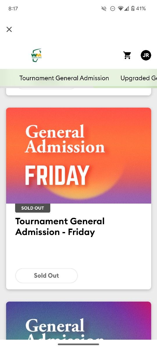 Friday General Admission Phoenix Open Waste Management Tickets