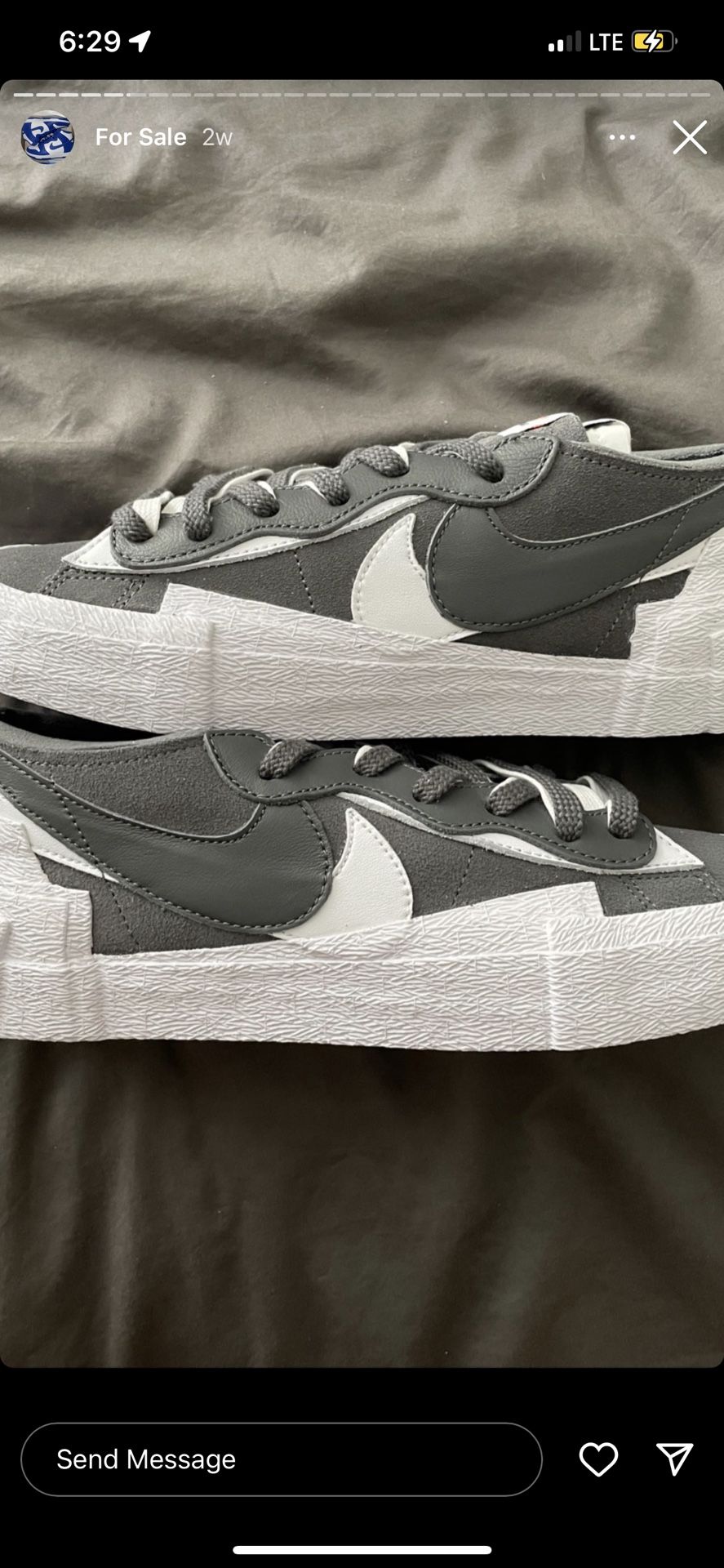 Nike Blazer Low (SACAI iron grey)