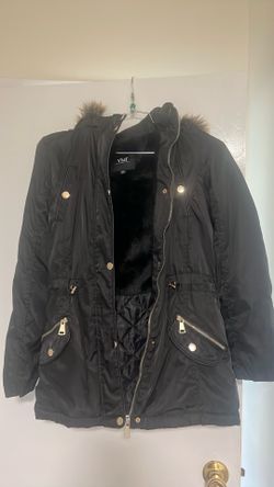 Women’s YMI Black Faux Fur Hooded Parka Jacket (Size S)