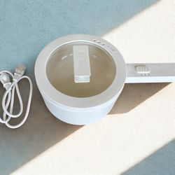 Hot Pot Electric, 1.5L Ceramic Glaze Non-stick Mini Electric Pot, Portable Electric Hot Pot 