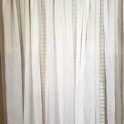 Sheer White Curtains 60in x 84in 4 Panels