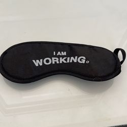 “I Am Working” Sleep Mask 