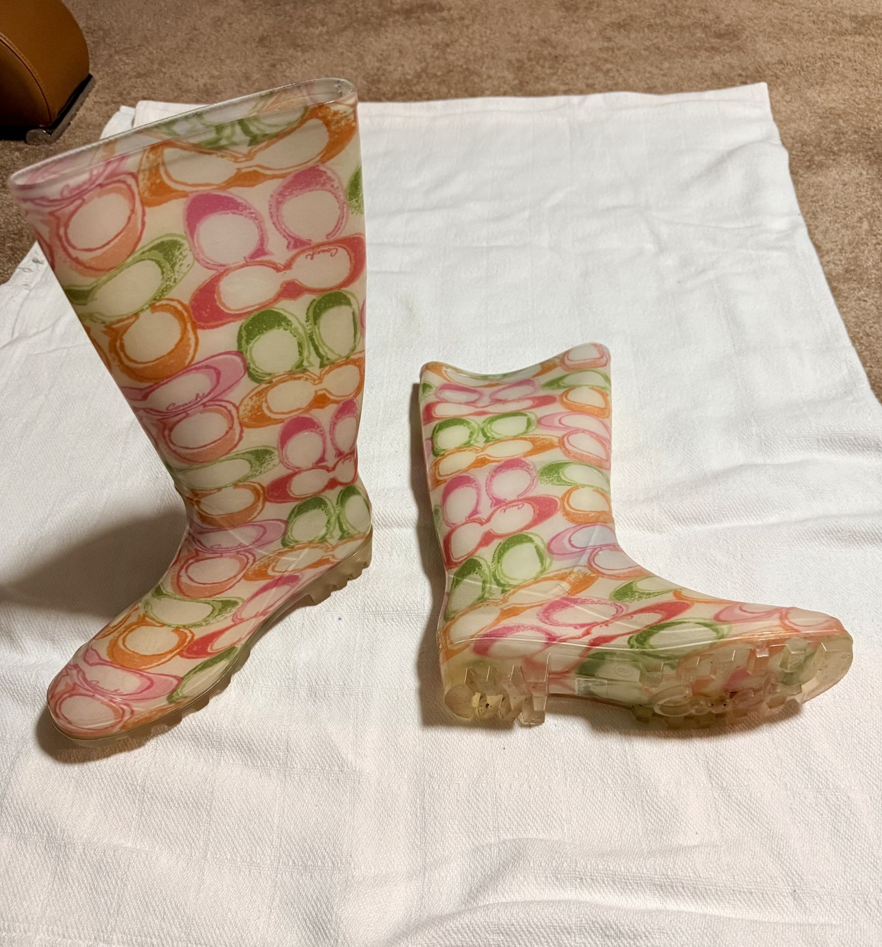 Coach Rain Boots Women Size 8.5