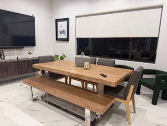 Dinning table with chairs and bench