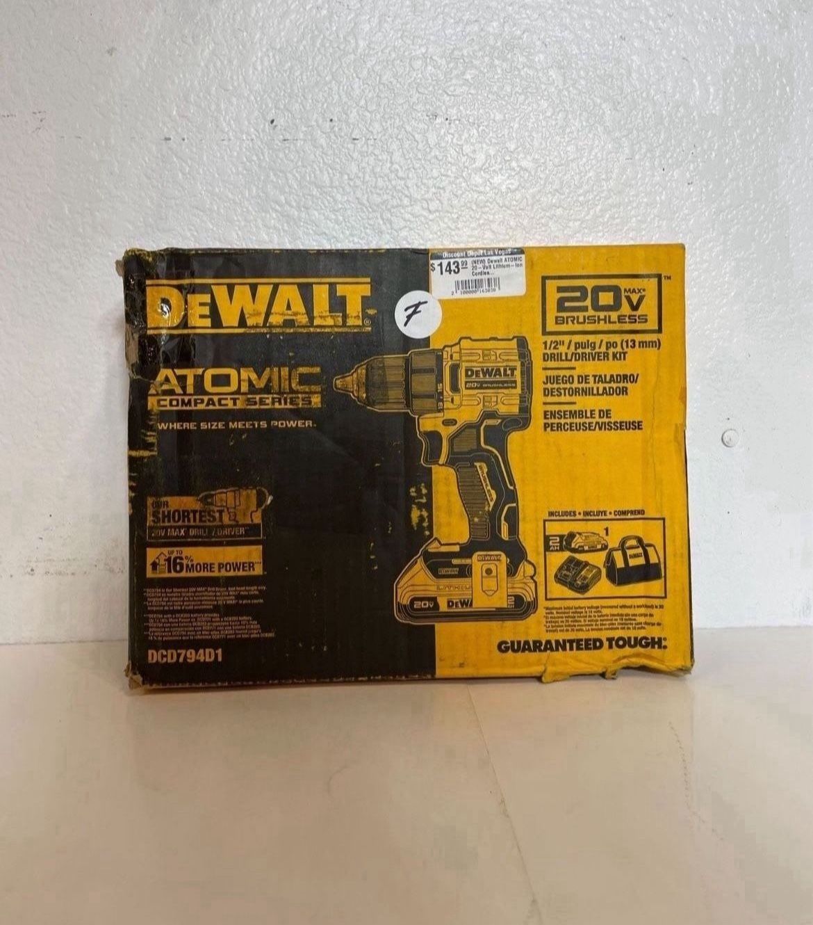 Dewalt 20V Brushless 1/2” Drill/Driver Kit….DCD794D1