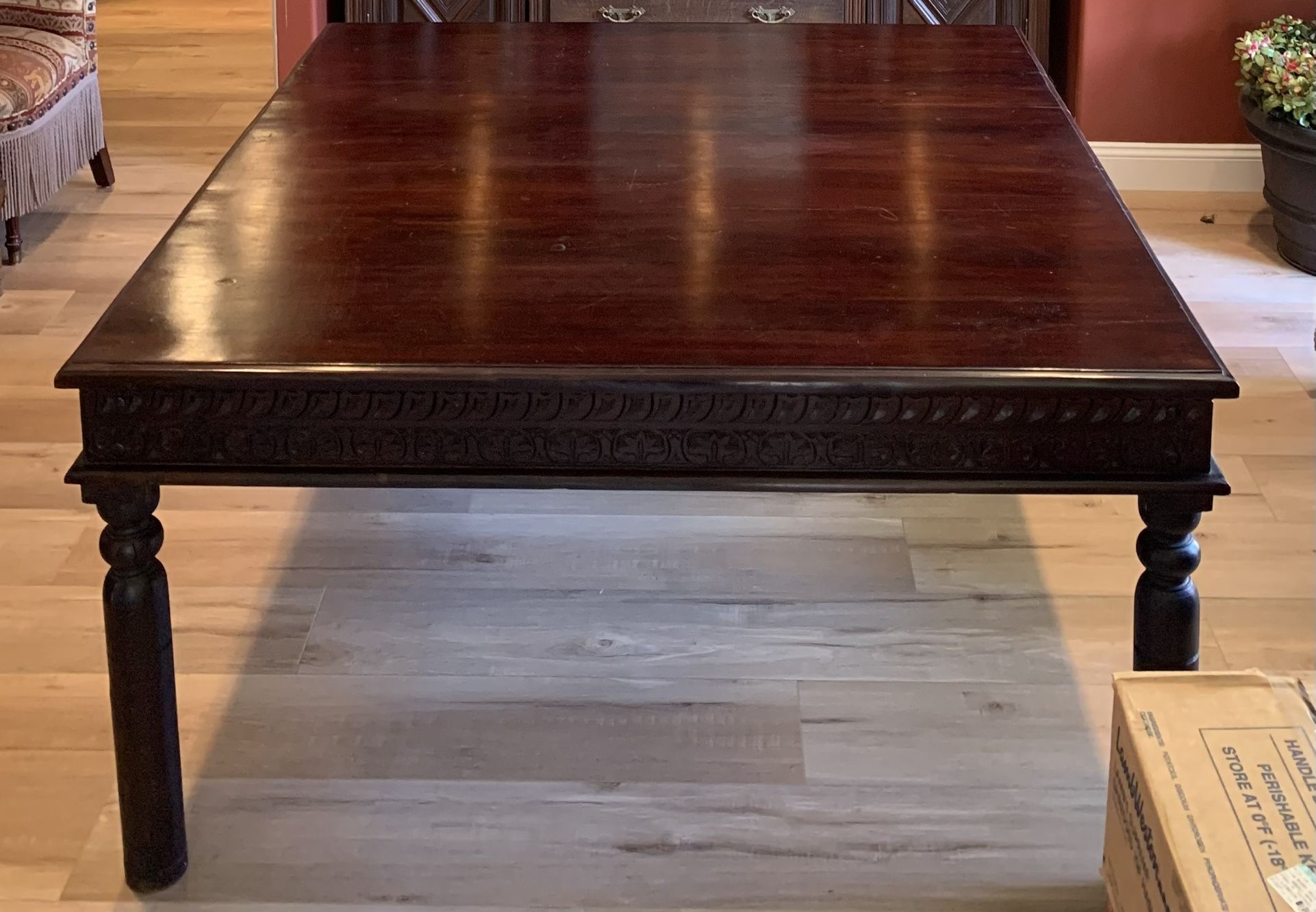 Solid Wood Square Table With 4 Beautiful Chairs