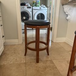 Wood Bar Stools With Leather Seats 