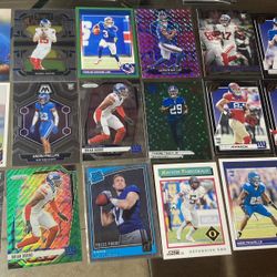 18 card New York Giants Lot Tyrone Tracy Jr. Daniel Jones Theo Johnson Rc Eli Manning 2024 Prizm Elite Chronicles Tommy Devito Sterling Shepard Darius