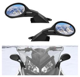 New Adjustable Folding Rearview Side Mirrors for Polaris Snowmobile, Pro-Ride Hood Mounted Mirrors Rear View Side Mirror Kit for Polaris Snowmobile Ac