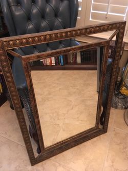 GORGEOUS 28” X 38” metal HEAVY MIRROR