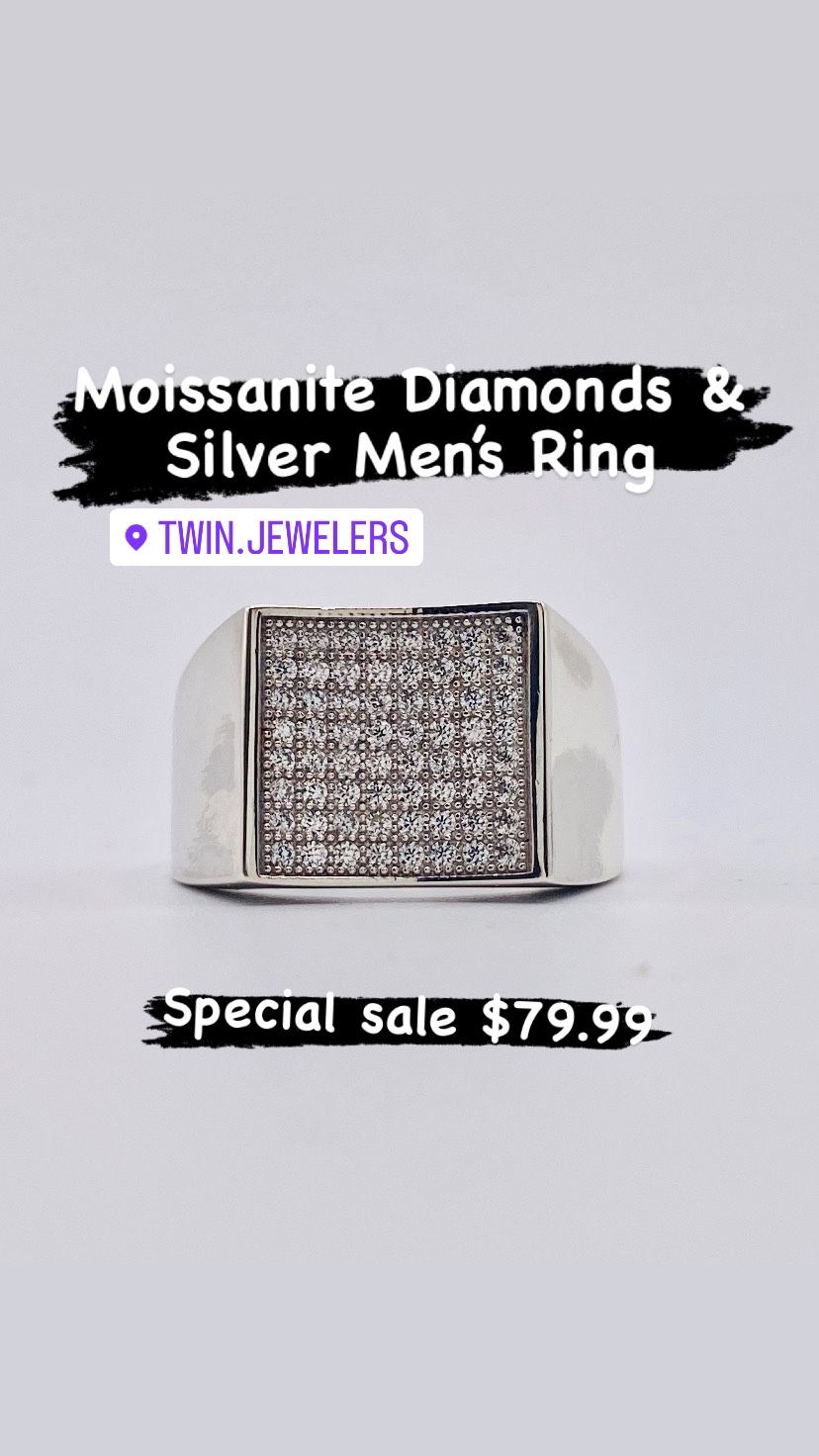 Silver With Diamonds ring